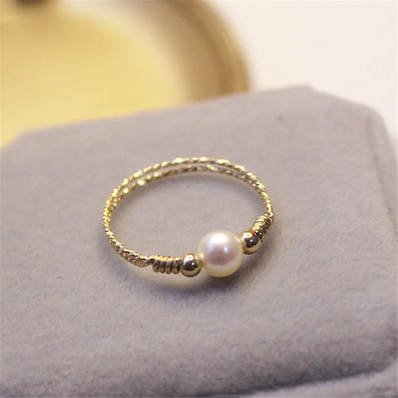 Bague avec Petite Perle
