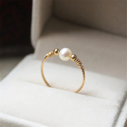 Bague avec Petite Perle