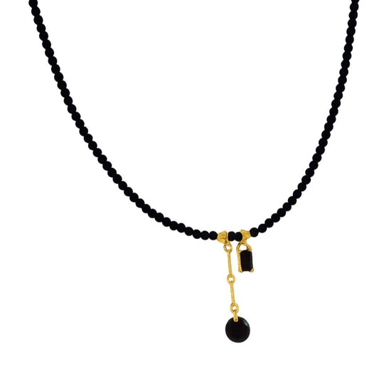 Collier en Perles Cristal Noir