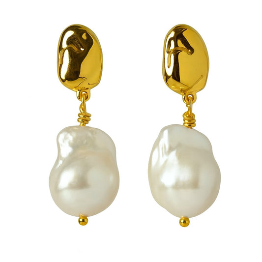 Boucle d'Oreille Perle Baroque