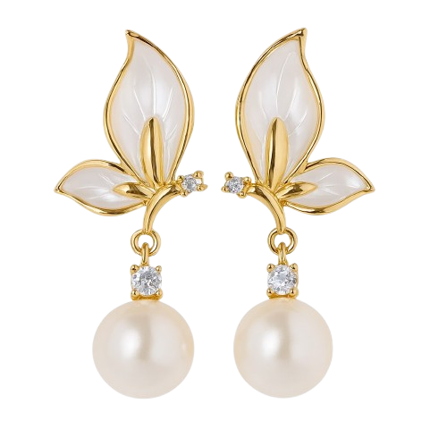 Boucle d'Oreille Perle Naturelle
