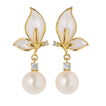 Boucle d'Oreille Perle Naturelle