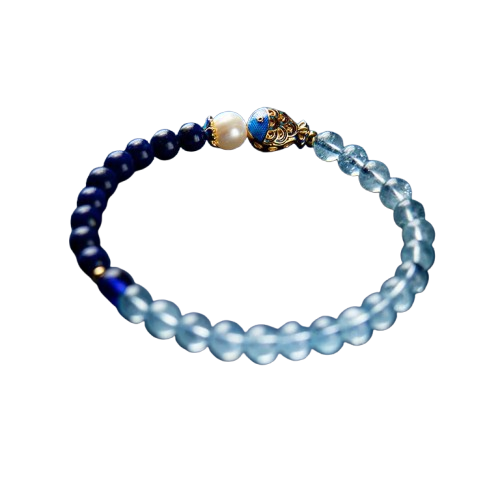 Bracelet Perle Aigue Marine
