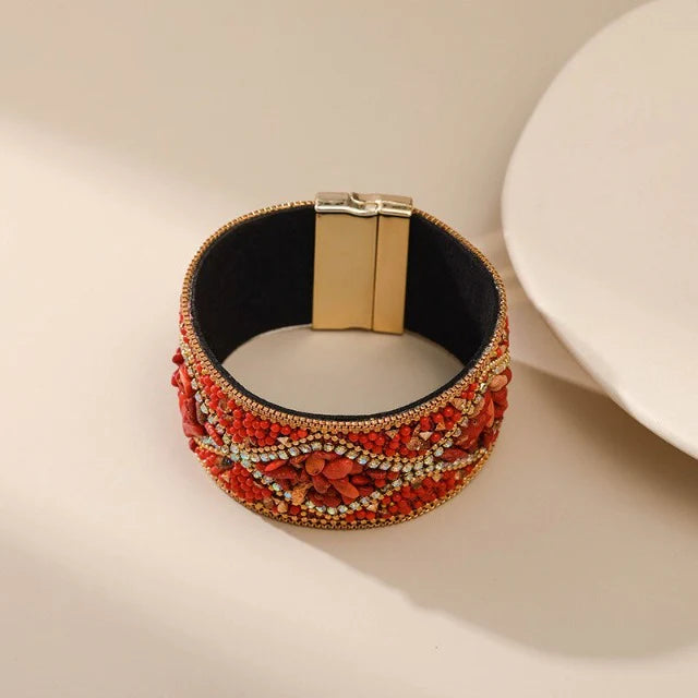Bracelet Manchette Perles