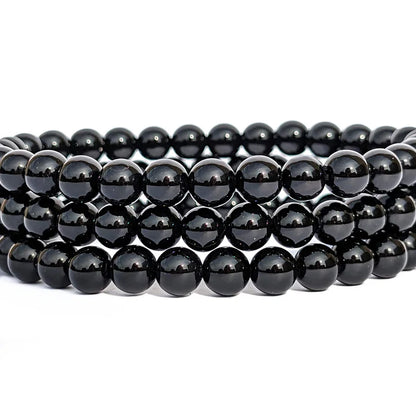 bracelet perle obsidienne