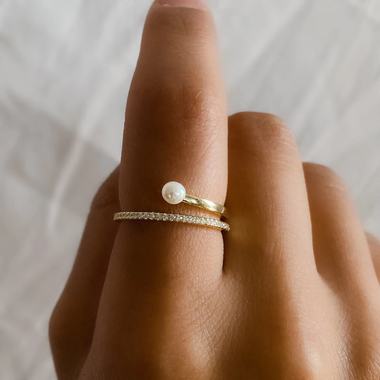 Bague Or Jaune et Perle de Culture