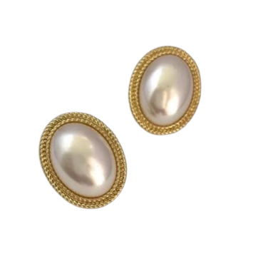 Boucle d'Oreille Ancienne Perle
